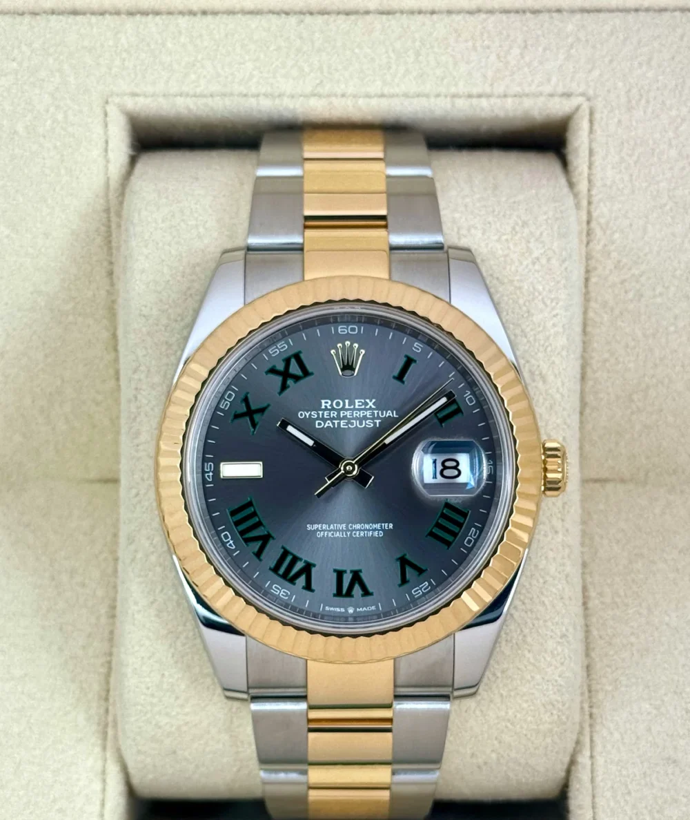 2022 Rolex Datejust 41mm 126333 Two-Tone Oyster Wimbledon Dial