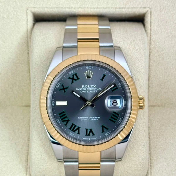 2022 Rolex Datejust 41mm 126333 Two-Tone Oyster Wimbledon Dial