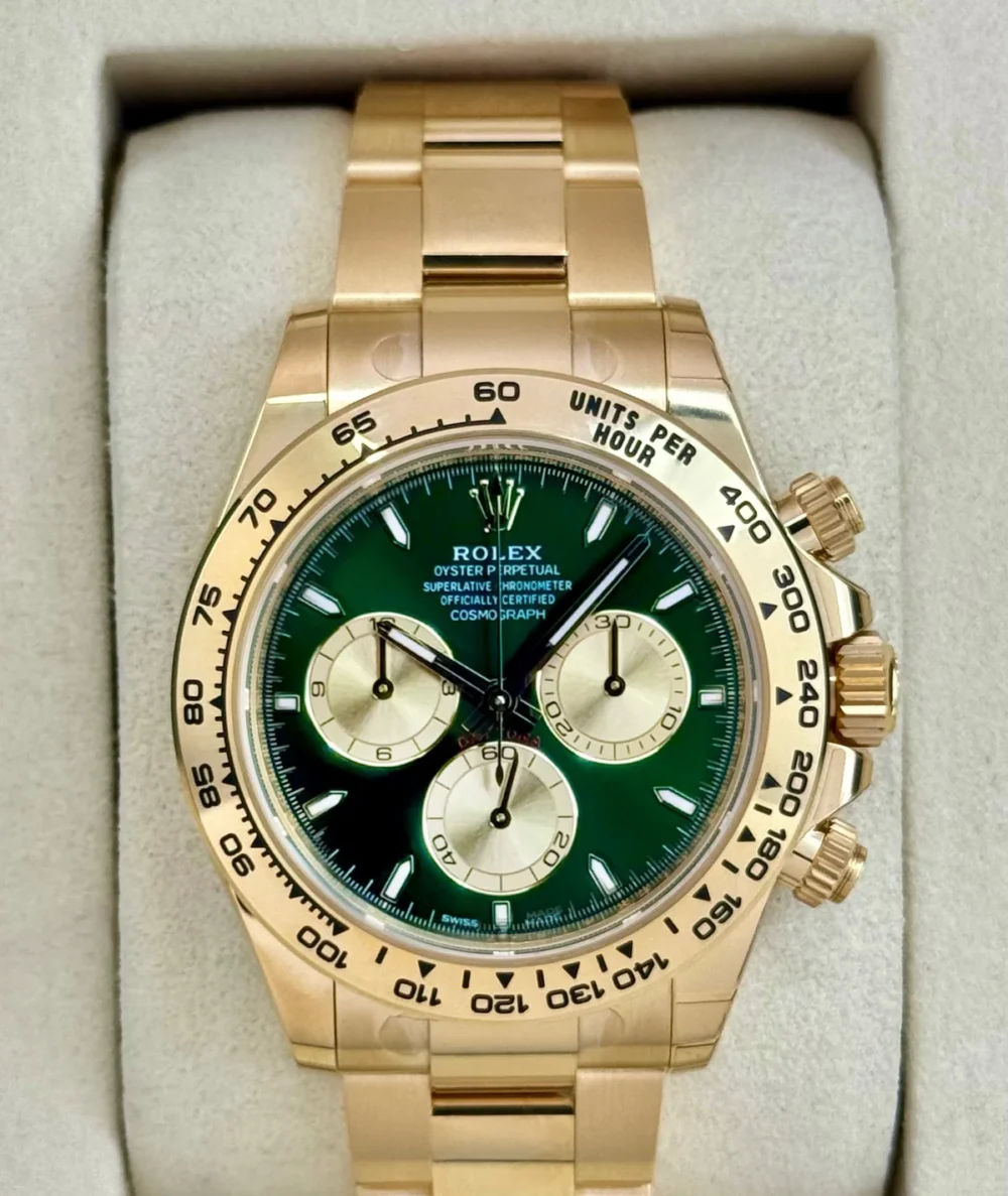 NEW 2025 Rolex Daytona "John Mayer" 40mm 126508 Yellow Gold Green Dial (STICKERED)