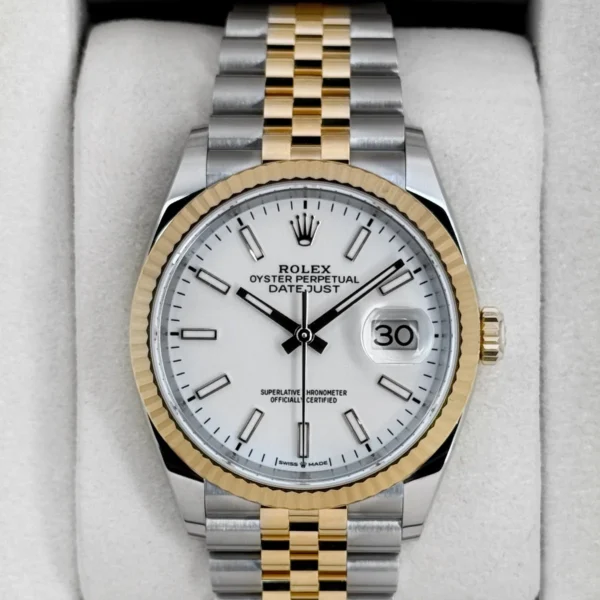 NEW 2025 Rolex Datejust 36mm 126233 Two-Tone Jubilee White Dial (STICKERED)