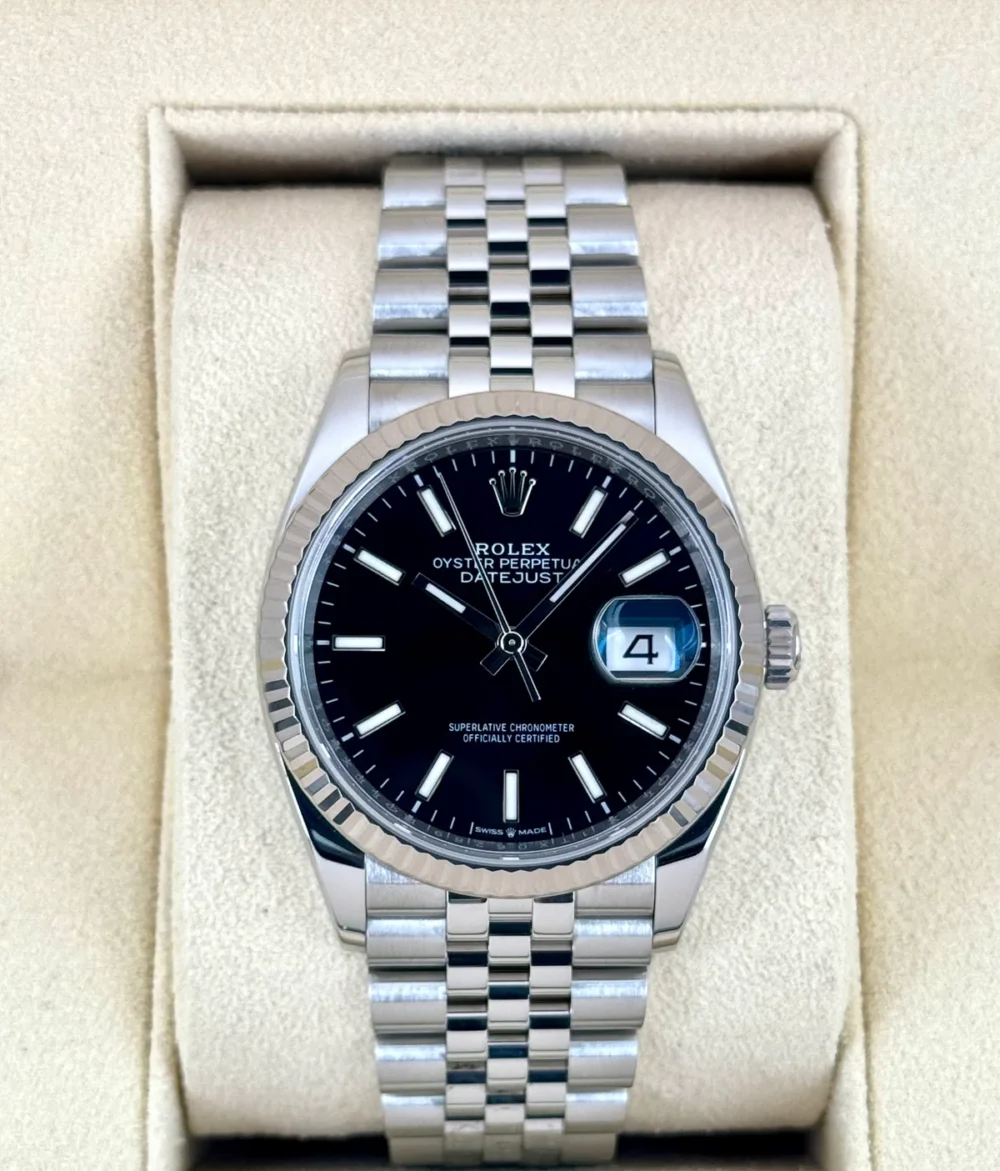 2021 Rolex Datejust 36mm 126234 Stainless Steel Jubilee Black Dial
