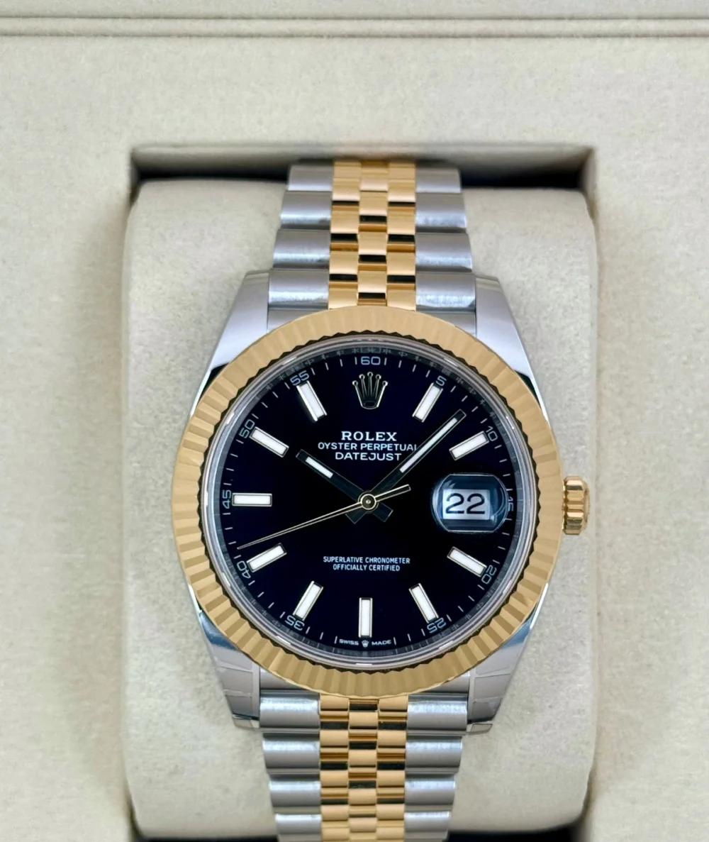 NEW 2025 Rolex Datejust 41mm 126333 Two-Tone Jubilee Black Dial (STICKERED)