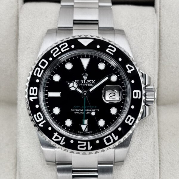 2017 Rolex GMT-Master II 40mm 116710LN Stainless Steel Black Dial