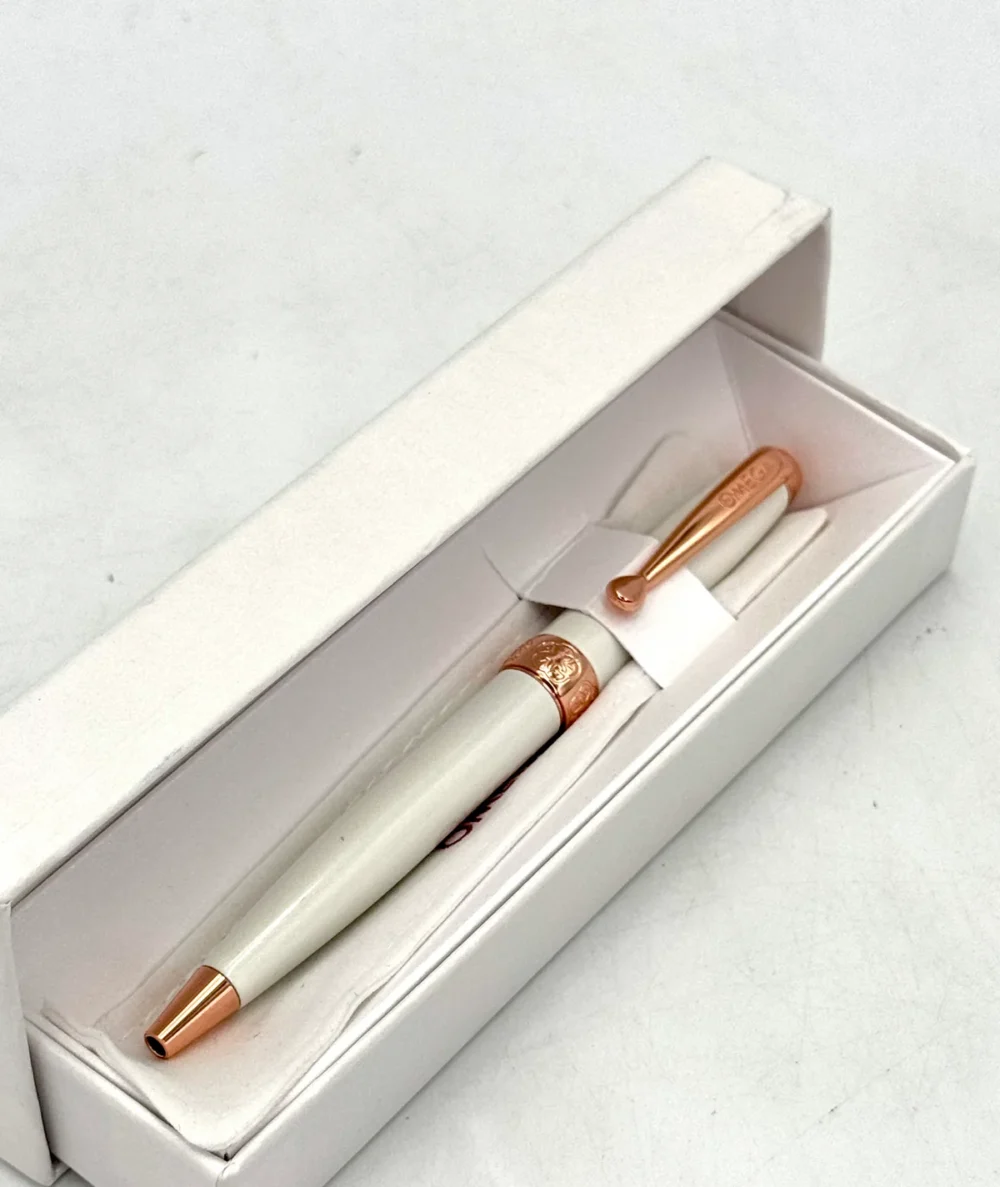 BRAND NEW OMEGA Ballpoint Pen White with Box