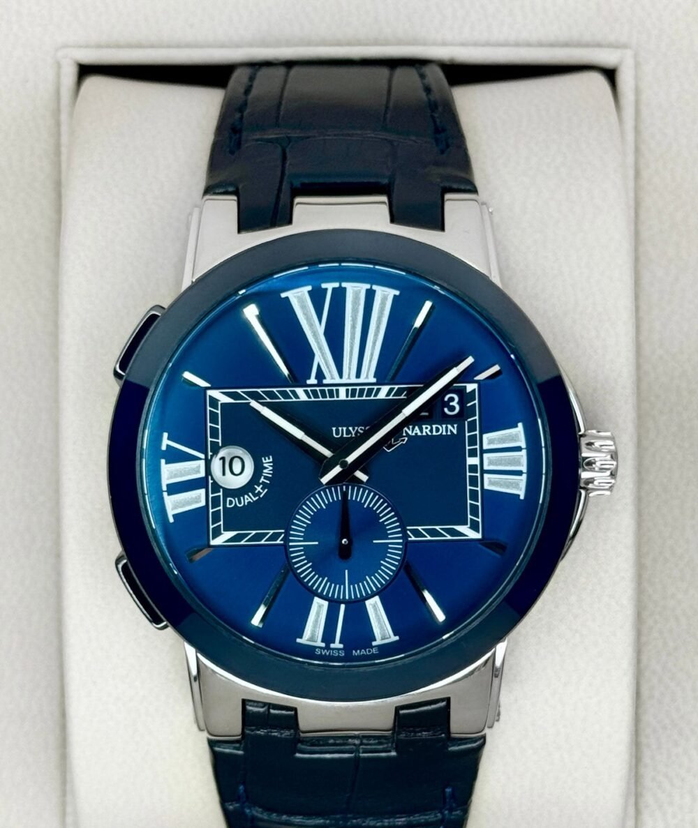 2013 Ulysse Nardin Executive Dual Time 43mm 243-00 Stainless Steel Blue Dial