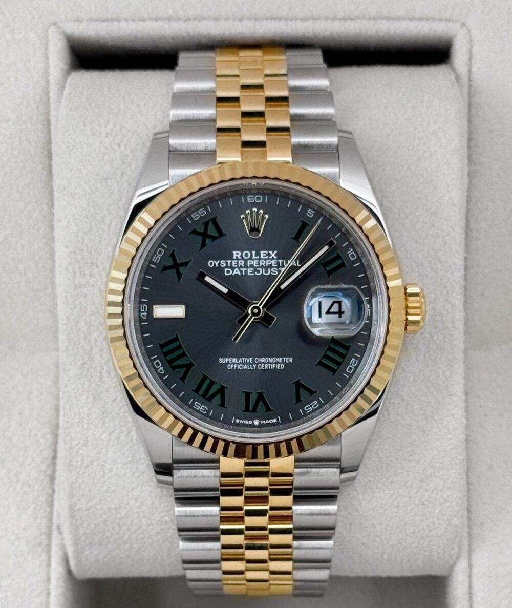 2022 Rolex Datejust 36mm 126233 Two-Tone Jubilee Wimbledon Dial