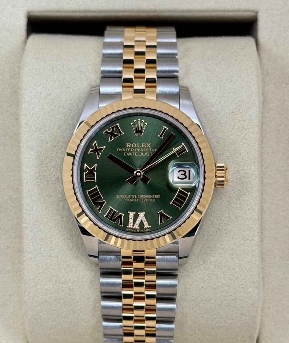 NEW 2026 Rolex Ladies Datejust 31mm 278273 Two-Tone Jubilee Green Dial