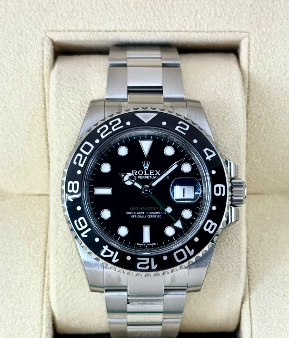 NEW 2017 Rolex GMT-Master II 40mm 116710LN Stainless Steel Black Dial (STICKERED)