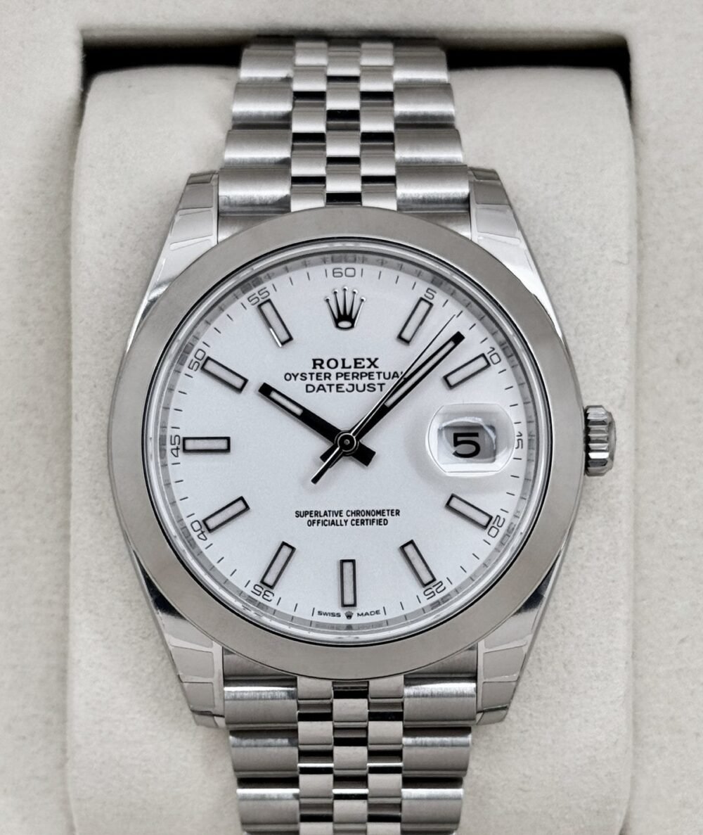 NEW 2026 Rolex Datejust 41mm 126300 Stainless Steel Jubilee White Dial (STICKERED)