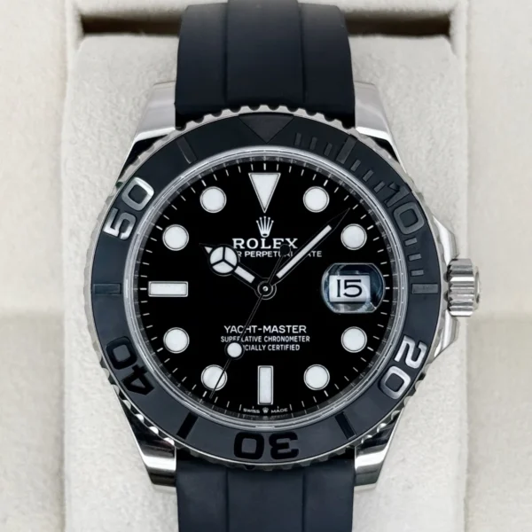 2021 Rolex Yacht-Master 42mm 226659 White Gold Oysterflex Black Dial