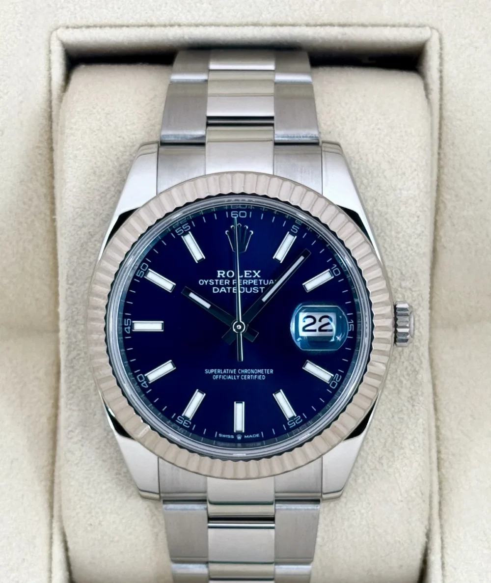 2021 Rolex Datejust 41mm 126334 Stainless Steel Oyster Blue Dial