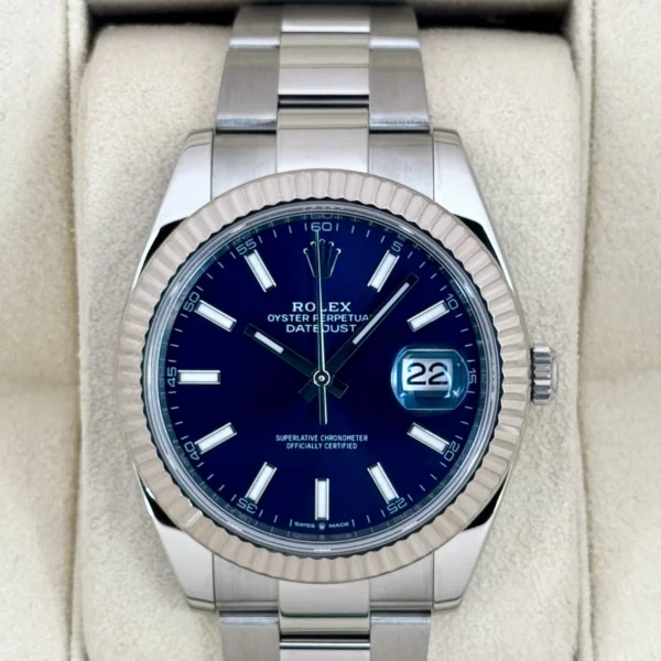 2021 Rolex Datejust 41mm 126334 Stainless Steel Oyster Blue Dial