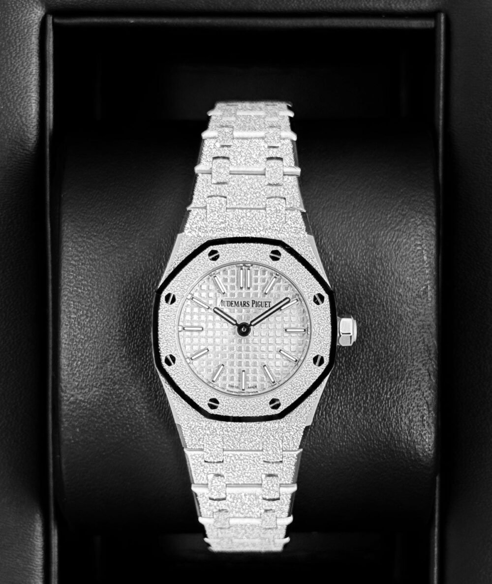 NEW 2026 Audemars Piguet Royal Oak Mini Frosted 23mm 67630BC White Gold Silver Dial