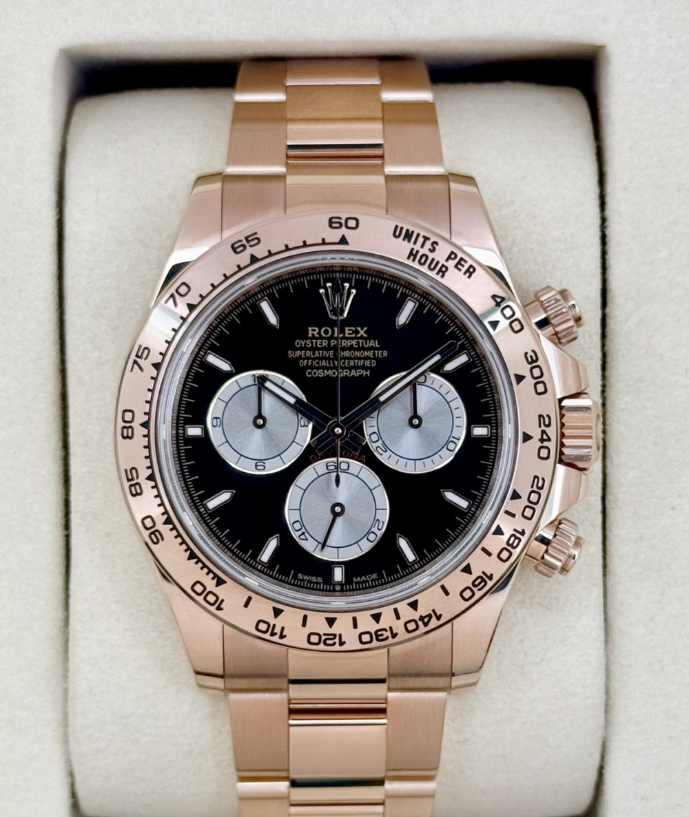 NEW 2025 Rolex Daytona 40mm 126505 Rose Gold Black Dial