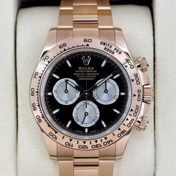 NEW 2025 Rolex Daytona 40mm 126505 Rose Gold Black Dial