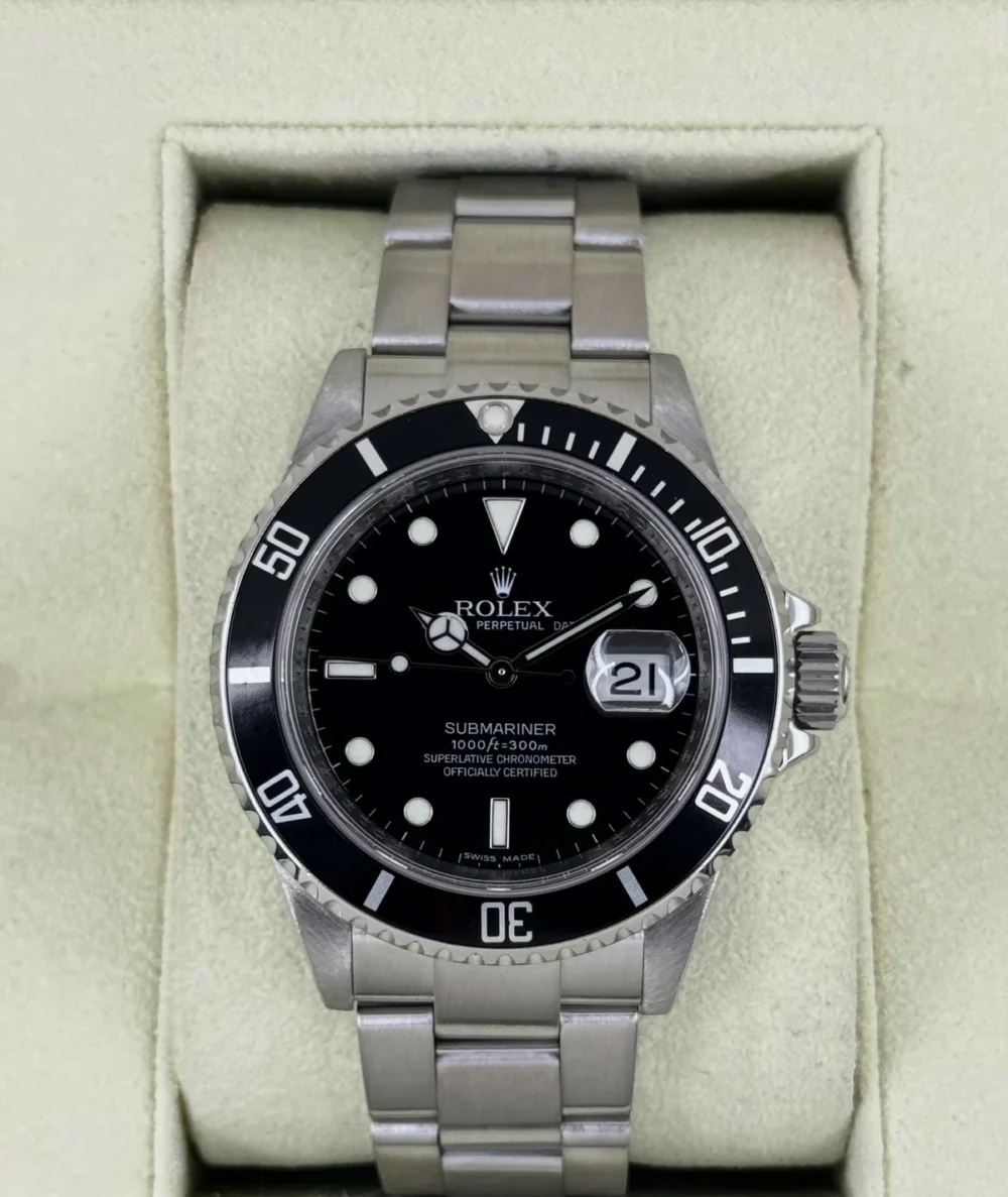 2009 Rolex Submariner Date 40mm 16610 Stainless Steel Black Dial
