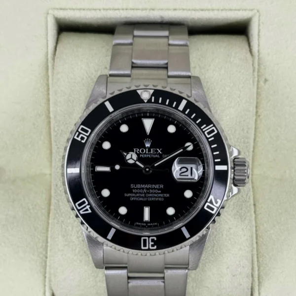 2009 Rolex Submariner Date 40mm 16610 Stainless Steel Black Dial