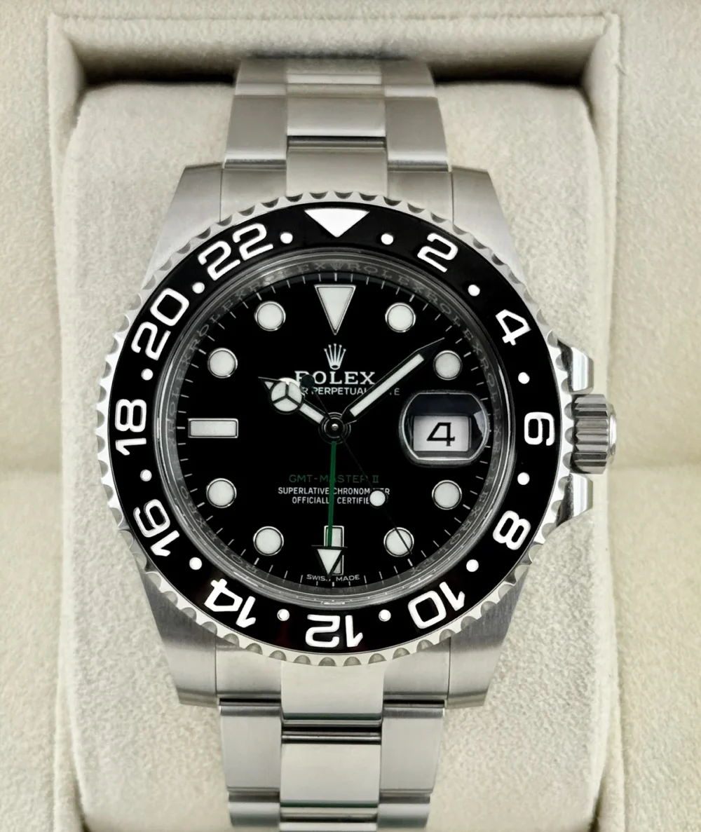 2018 Rolex GMT-Master II 40mm 116710LN Stainless Steel Black Dial