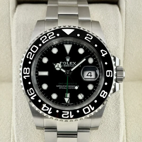 2018 Rolex GMT-Master II 40mm 116710LN Stainless Steel Black Dial