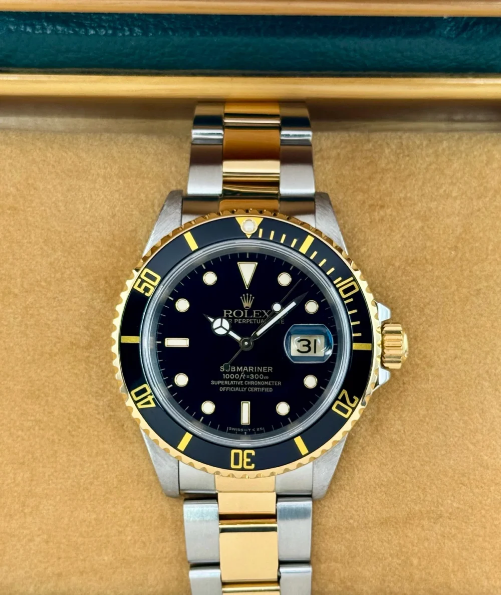 1991 Rolex Submariner 40mm 16613LN Two-Tone Black Dial
