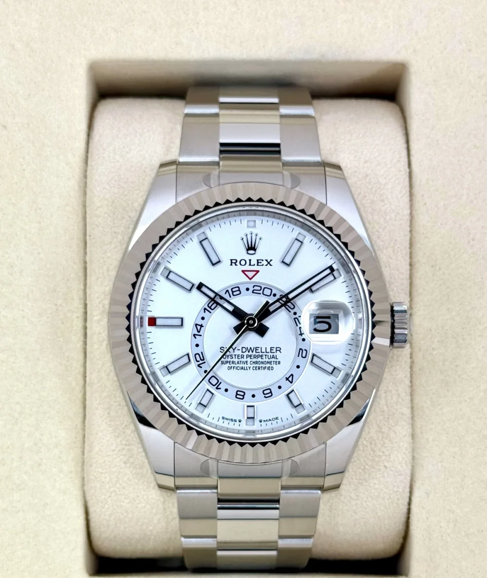 NEW 2025 Rolex Sky-Dweller 42mm 336934 Stainless Steel Oyster White Dial