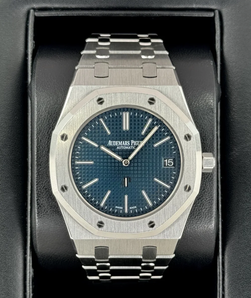 2016 Audemars Piguet  Royal Oak Jumbo 39mm 15202ST Stainless Steel Blue Dial