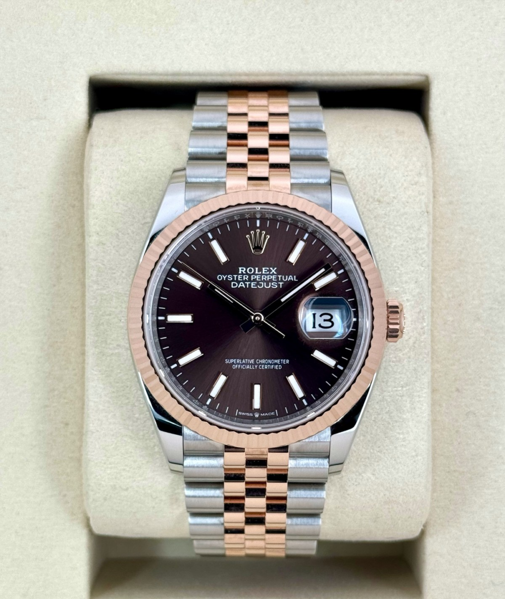 NEW 2026 Rolex Datejust 36mm 126231 Two-Tone Jubilee Chocolate Dial