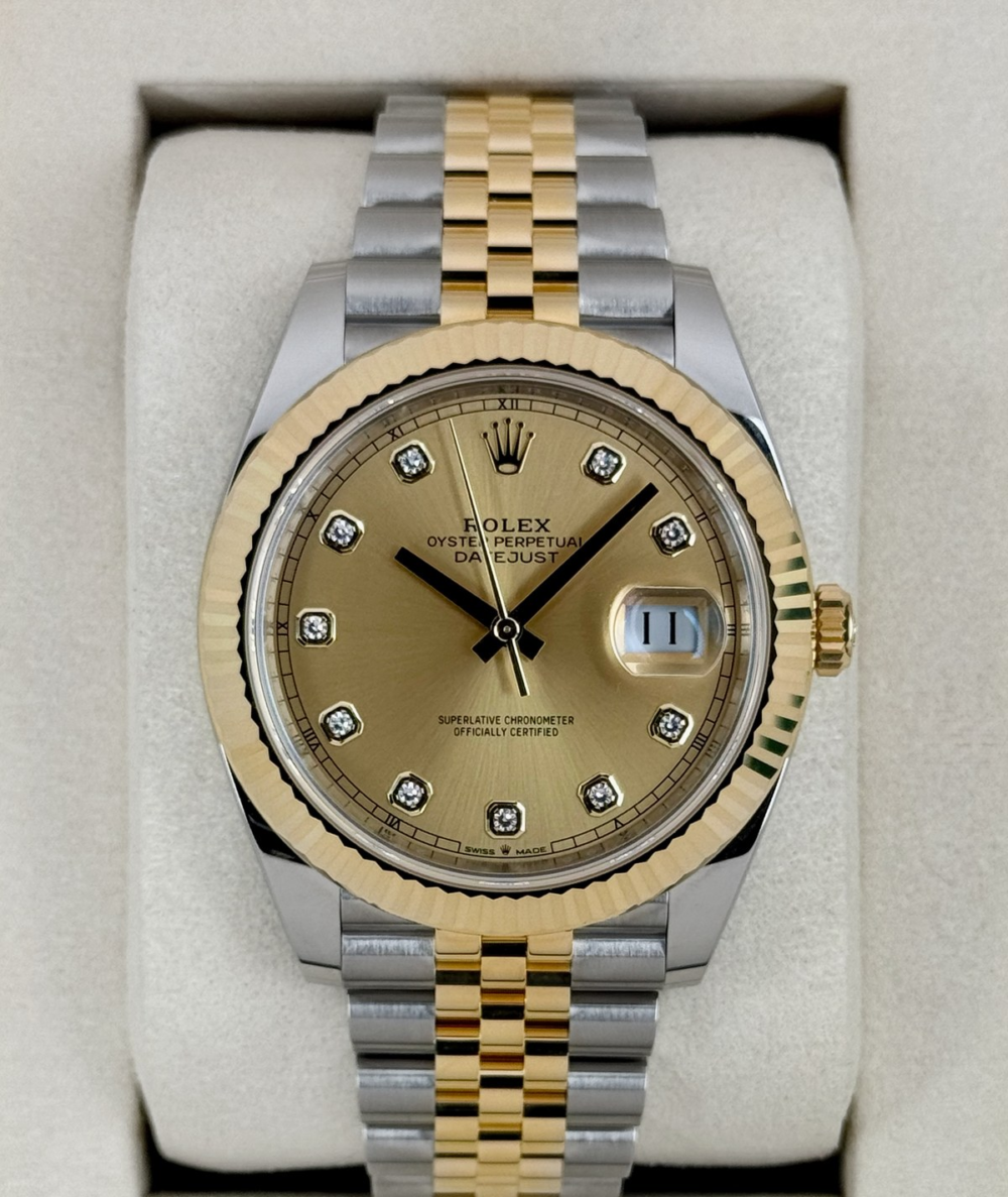 NEW 2026 Rolex Datejust 41mm 126333 Two-Tone Jubilee Champagne Diamond Dial