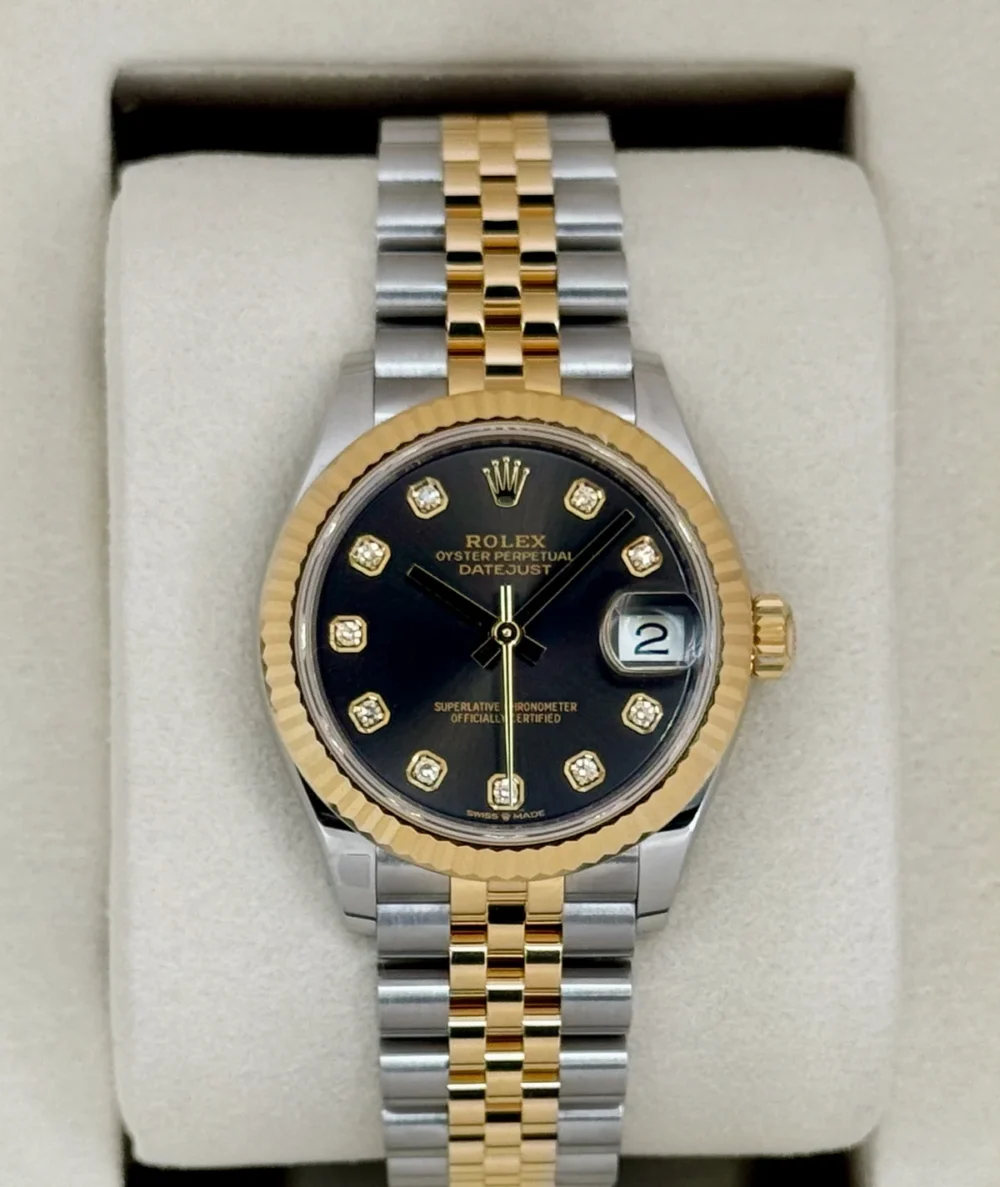NEW 2025 Rolex Lady Datejust 31mm 278273 Two-Tone Dark Grey Diamond Dial