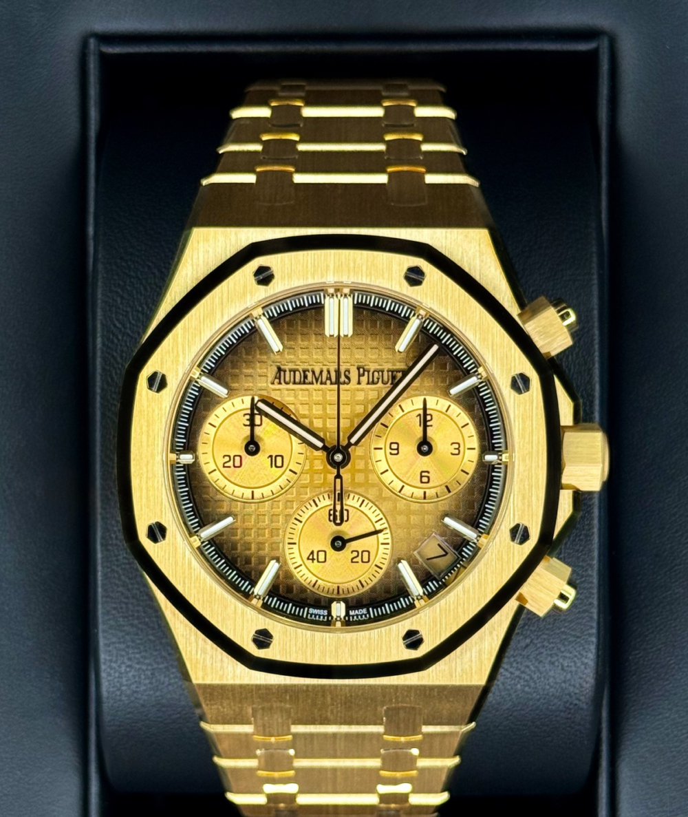 NEW 2025 Audemars Piguet Royal Oak Chronograph 41mm 26240BA Gold Dial