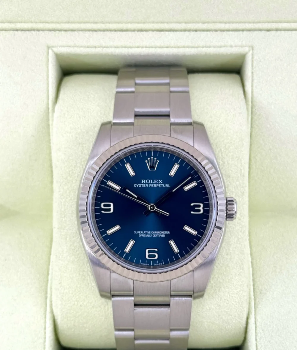2008 Rolex Oyster Perpetual 36mm 116034 Blue Dial