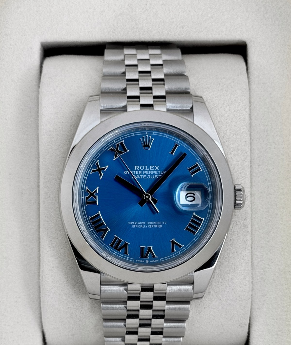 NEW 2026 Rolex Datejust 41mm 126300 Stainless Steel Jubilee Blue Roman Numeral Dial