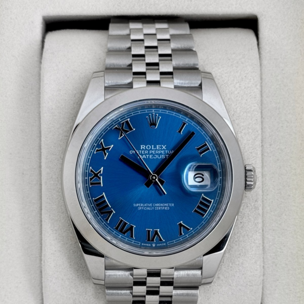 NEW 2026 Rolex Datejust 41mm 126300 Stainless Steel Jubilee Blue Roman Numeral Dial