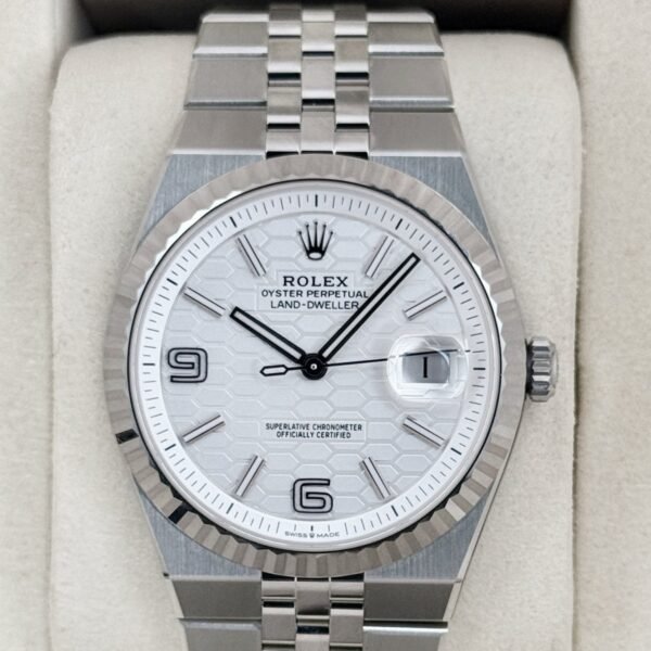 2026 Rolex Land-Dweller 40mm 127334 Stainless Steel Jubilee White Dial