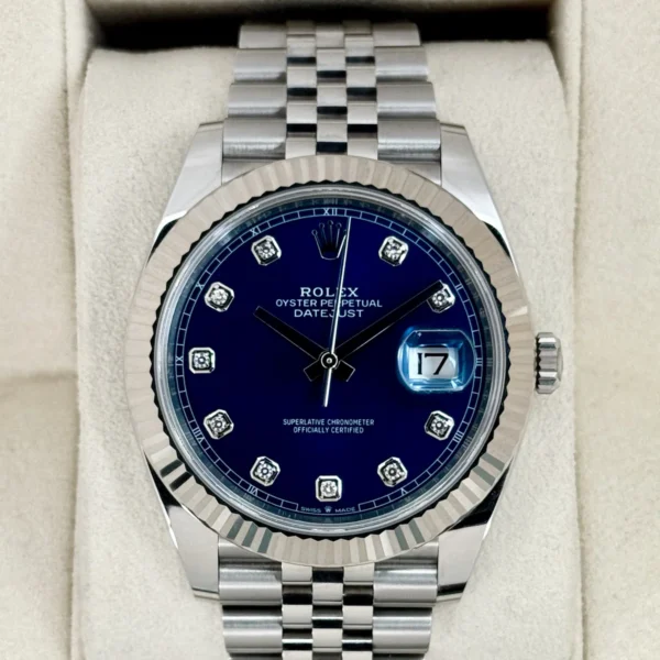 2020 Rolex Datejust 41mm 126334 Stainless Steel Jubilee Blue Diamond Dial