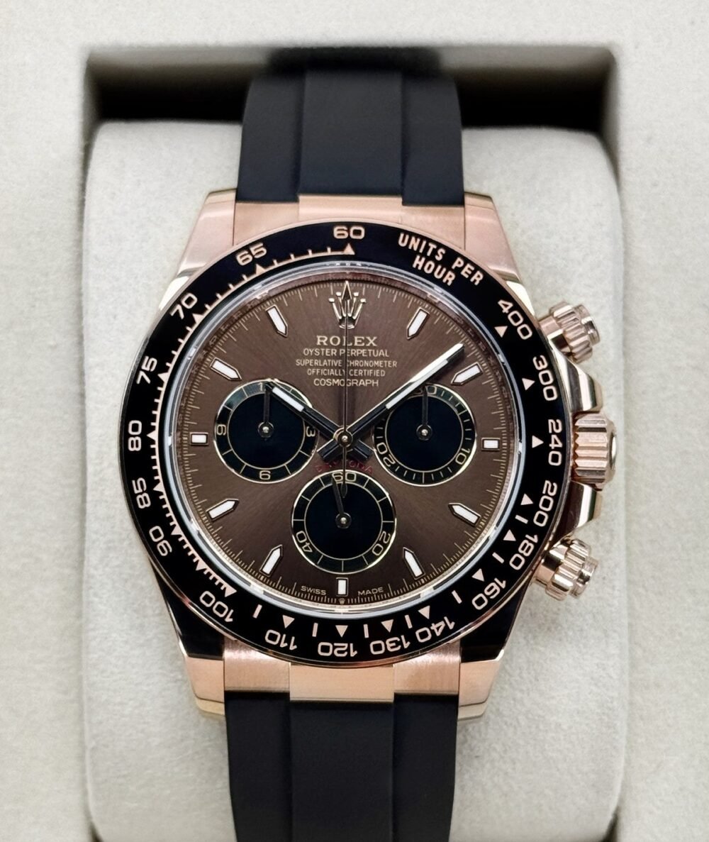 2026 Rolex Daytona 40mm 126515LN Rose Gold Oysterflex Chocolate Dial