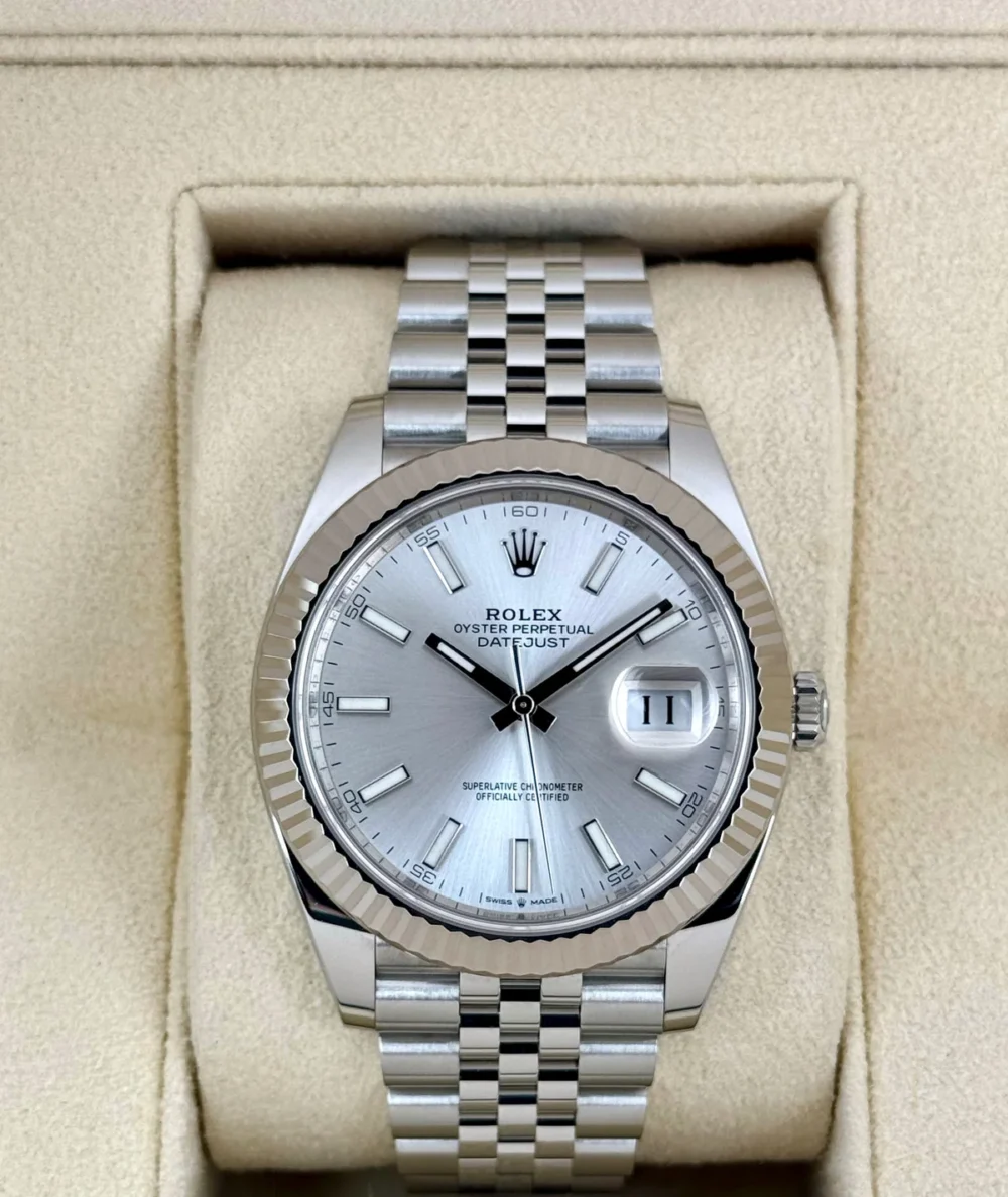 2023 Rolex Datejust 41mm 126334 Stainless Steel Jubilee Silver Dial