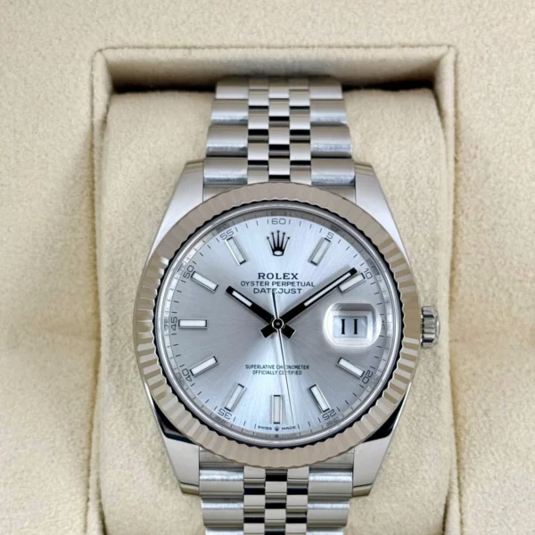 2023 Rolex Datejust 41mm 126334 Stainless Steel Jubilee Silver Dial
