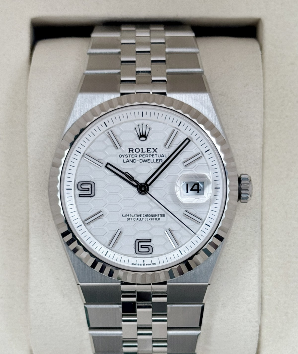 NEW 2026 Rolex Land-Dweller 40mm 127334 Stainless Steel Jubilee White Dial