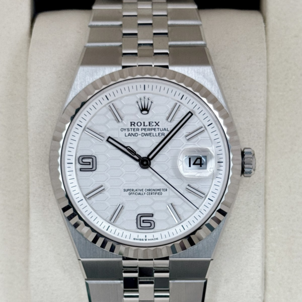 NEW 2026 Rolex Land-Dweller 40mm 127334 Stainless Steel Jubilee White Dial