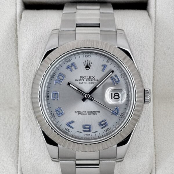 2010 Rolex Datejust II 41mm 116334 Stainless Steel Oyster Silver Dial