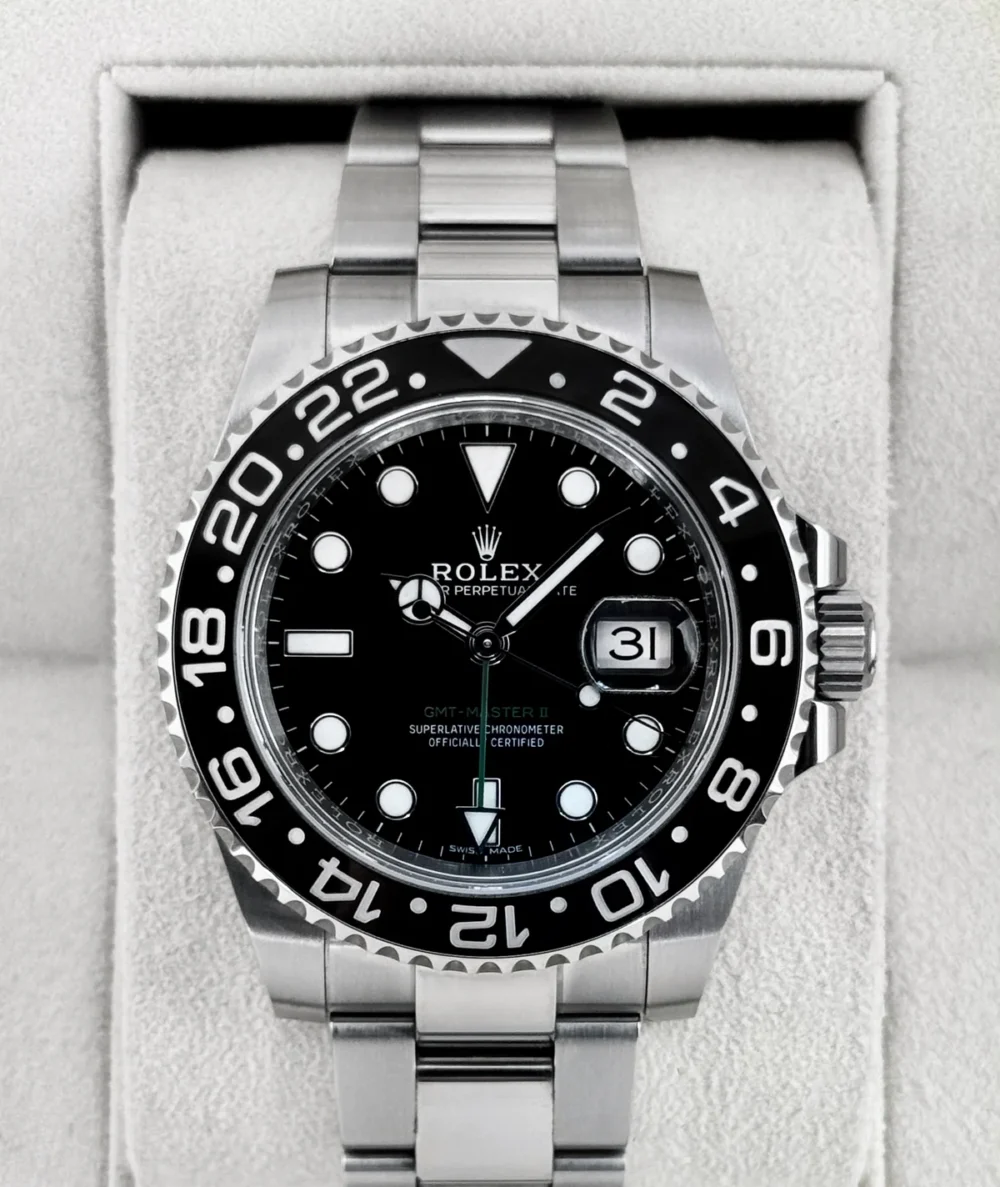 2018 Rolex GMT-Master II 40mm 116710LN Stainless Steel Black Dial