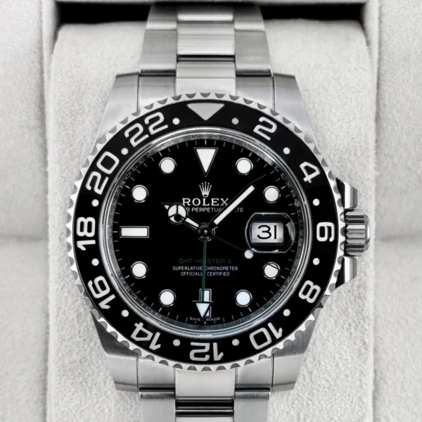 2018 Rolex GMT-Master II 40mm 116710LN Stainless Steel Black Dial