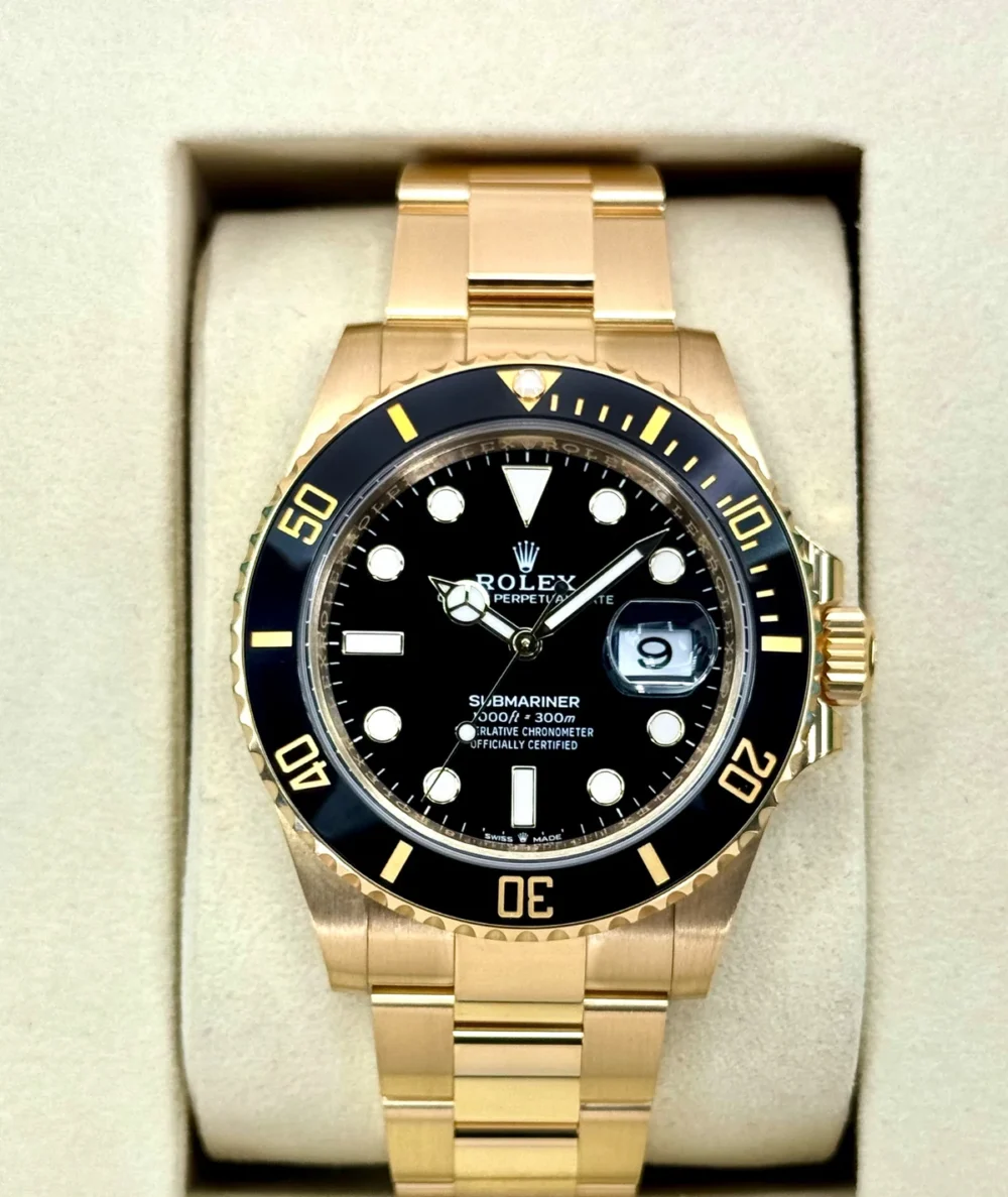 2025 Rolex Submariner 41mm 126618LN Yellow Gold Black Dial (STICKERED)