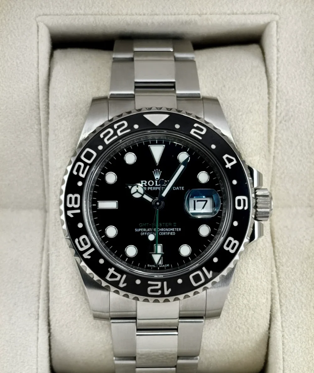 2018 Rolex GMT-Master II 40mm 116710LN Stainless Steel Black Dial