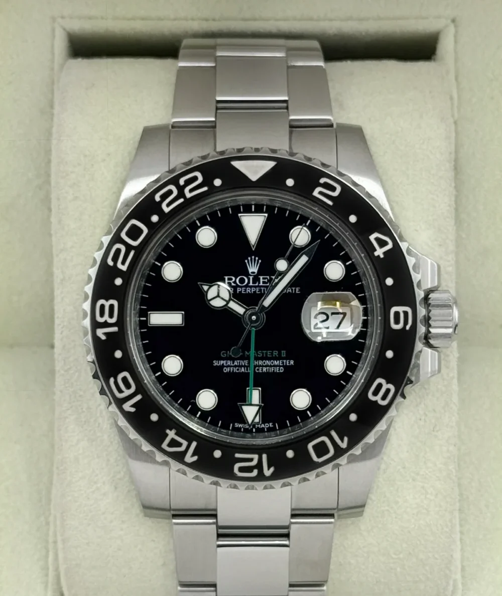 2014 Rolex GMT-Master II 40mm 116710LN Stainless Steel Black Dial
