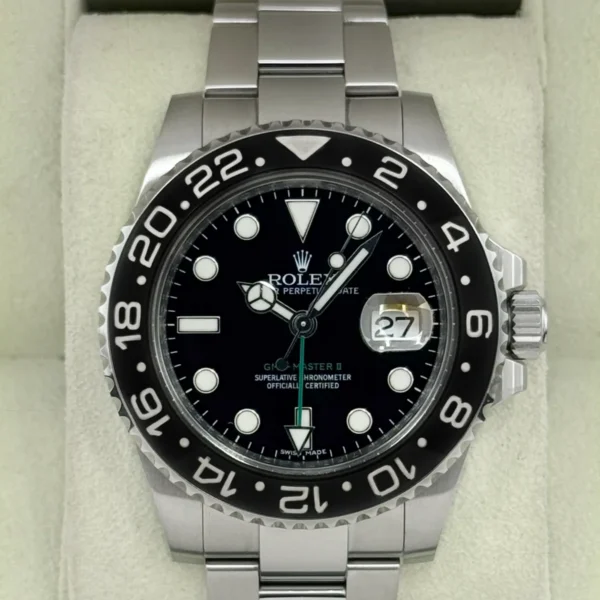 2014 Rolex GMT-Master II 40mm 116710LN Stainless Steel Black Dial
