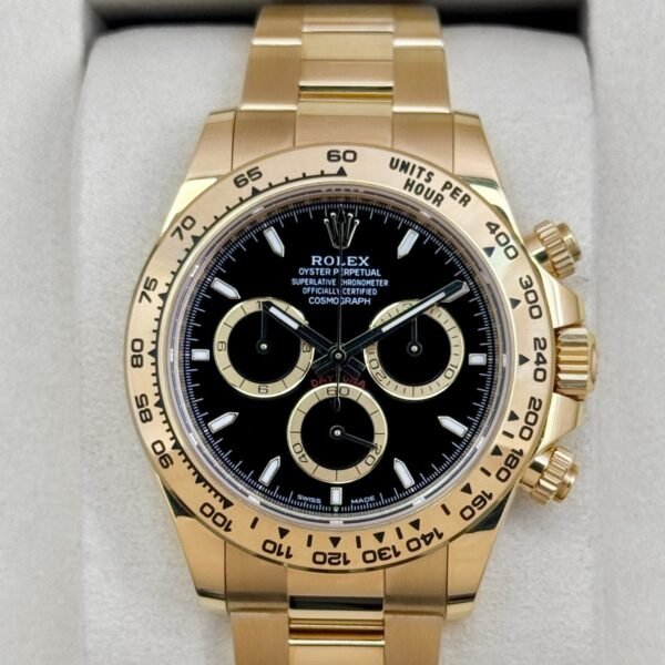 2025 Rolex Daytona 40mm 126508 18K Yellow Gold Black Dial