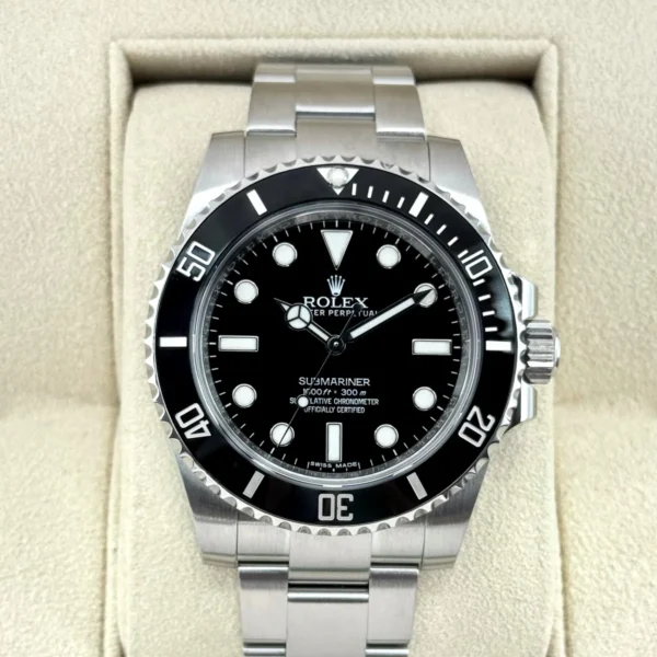 2015 Rolex Submariner 40mm 114060 Stainless Steel Black Dial