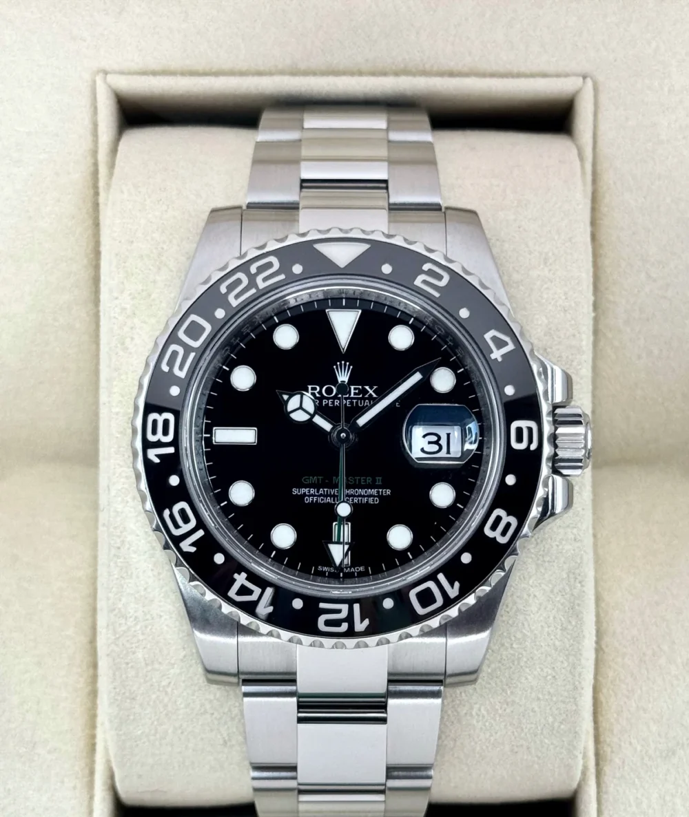 2012 Rolex GMT-Master II 40mm 116710LN Stainless Steel Black Dial